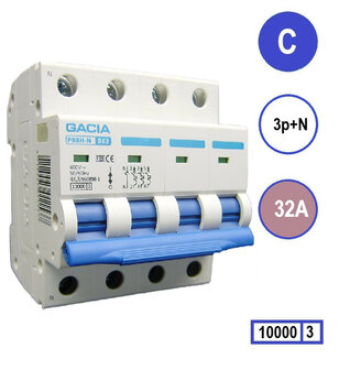 Installatieautomaat GACIA PB8H-3NC32