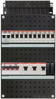 ABB HAF groepenkast 3-fase 10 groepen en fornuisgroep