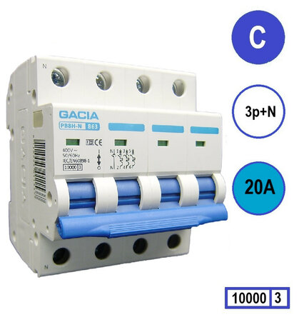 Installatieautomaat GACIA PB8H-3NC20