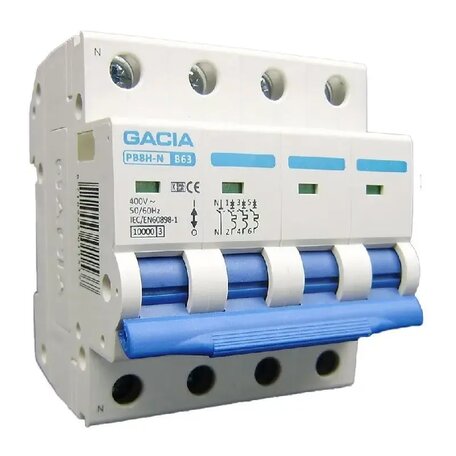 GACIA installatieautomaat 3P+N C16A (traag)